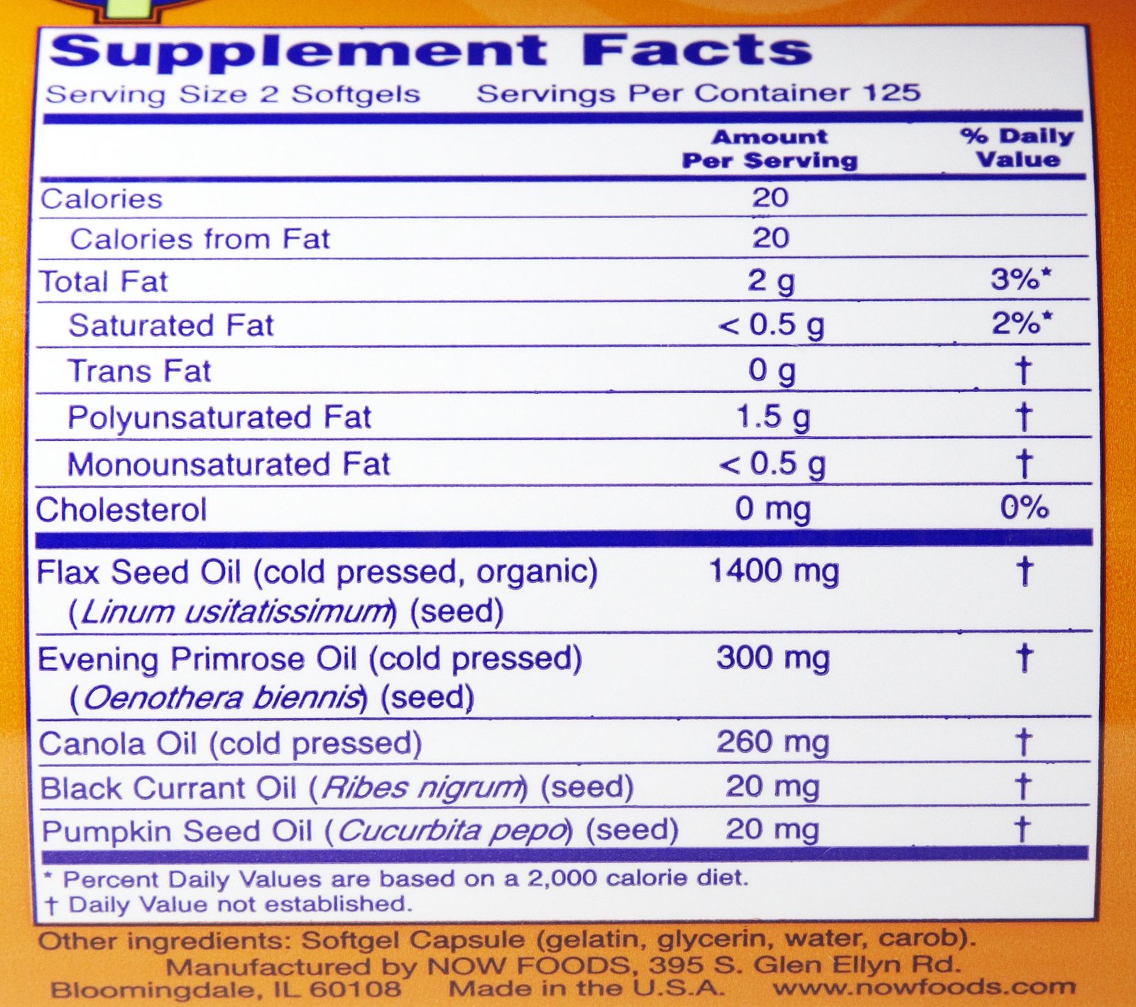 NOW Super Omega 3-6-9